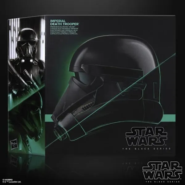 HASBRO Imperial Death Trooper premium elektroniskt hjälm, med avancerade LED-lampor, cosplayartikel, Från 14 år, Star Wars The Black Series | Fyndiq> Huvudbonader