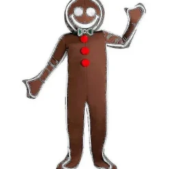 Isad Gingerbread Man Kostym för Vuxna, Julgodis Kostym XL> Dräkter