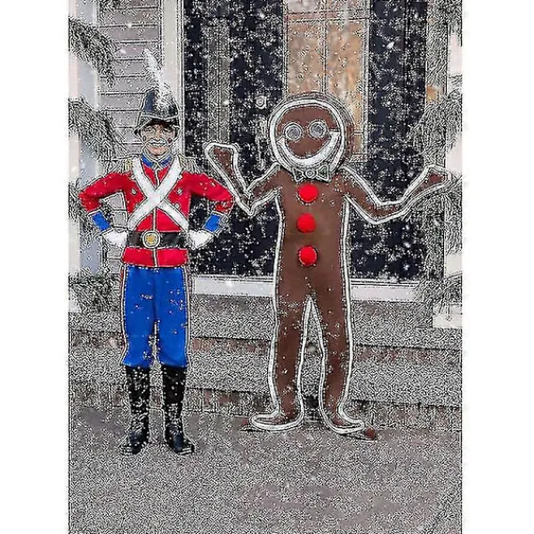 Isad Gingerbread Man Kostym för Vuxna, Julgodis Kostym XL> Dräkter