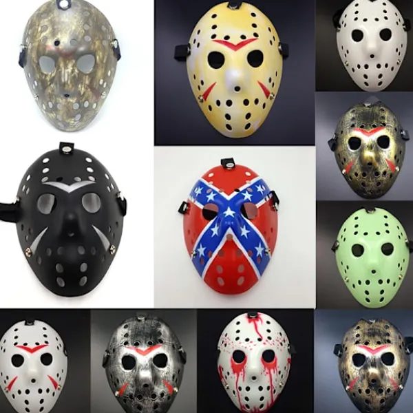 Jettbuying Jason Voorhees fredag den 13:e skräckfilmen Hockey Mask Hallow one size> Masker