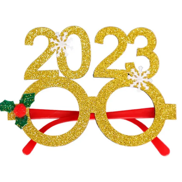 KOOLMEI Julglasögon 2023 Gott Nytt År Glitter Glasögon Ram Fotorekvisita none> Tillbehör