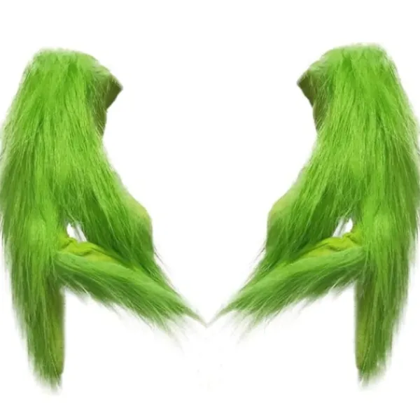 Julgrinch Plyschhandskar Cosplay Kostymrekvisita Barnpresent> Huvudbonader