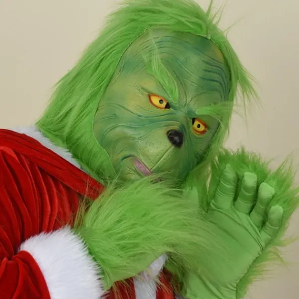 Julgrinch Plyschhandskar Cosplay Kostymrekvisita Barnpresent> Huvudbonader