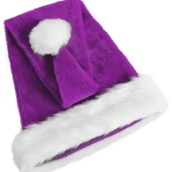 Julhatt Tomtehatt För Vuxna, Plus Lång Julhatt Lyxig Tomtehatt, Julpartyhatt För Män Och Kvinnor, Jultillbehör Lila adult><noscript><img width=