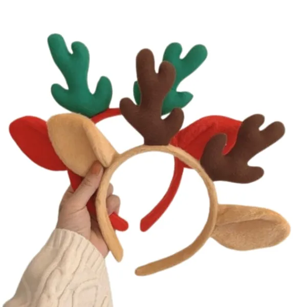 Holocky Jultomte-diadem med renhorn> Huvudbonader