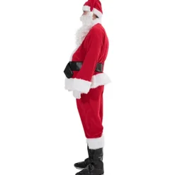 Jultomtekostym 7 delar Komplett juldräkt för vuxna Cosplay tomtedräkt xl puls (180-195cm)> Dräkter