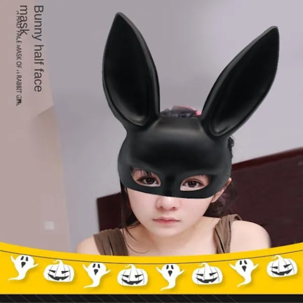 Kaninmask Ansikte Lång VIT _YF> Masker
