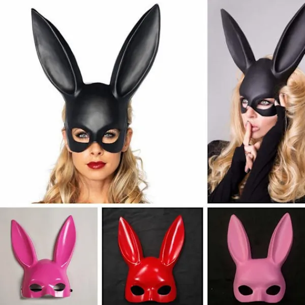 Kaninmask Ansikte Lång VIT _YF> Masker