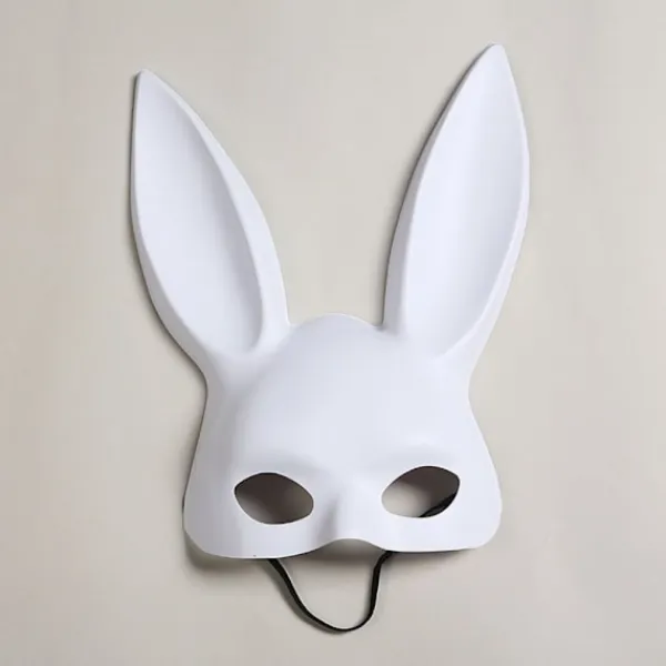 Kaninmask Ansikte Lång VIT _YF> Masker