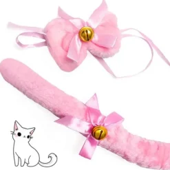 Katt Cosplay Kläder - Kattsvans, Öron, Halsband, Väskor, Handskar - Halloween-tillbehör (5 delar)> Tillbehör
