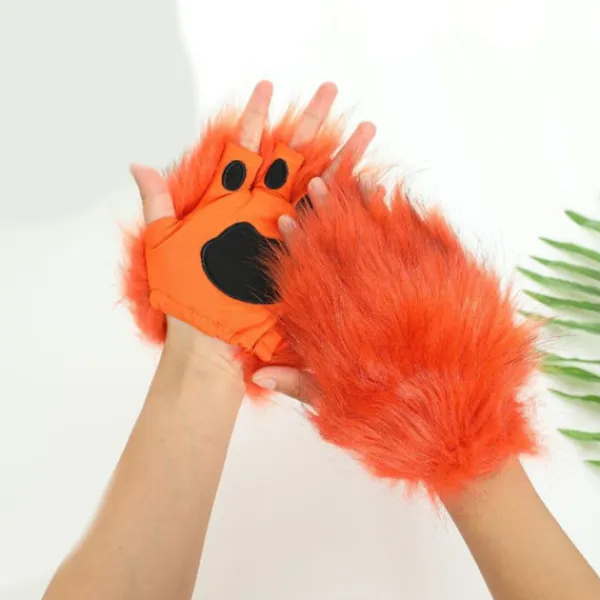 unbranded Katt Tassar Handskar Cosplay Djur Tassar Fingerlösa Vantar Therians Tassar Fursuit> Tillbehör