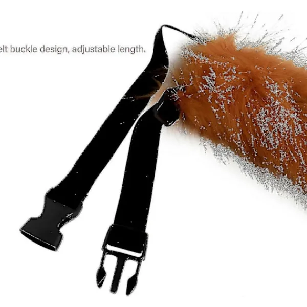 Konstgjord Pälsräv Svans Katt Varulv Cosplay Kostym Set Plysch Mask Fluffiga Tassar Handskar Halloween Jul -FÄRG: Vit> Tillbehör