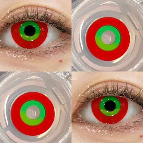 Korrigerade 1 par Kaneki Cosplay Färgade Kontaktlinser Halloween Anime-linser -5.50> Tillbehör