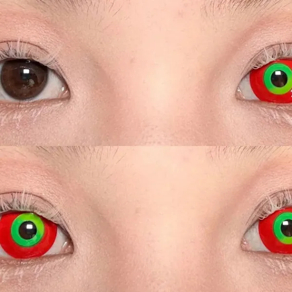 Korrigerade 1 par Kaneki Cosplay Färgade Kontaktlinser Halloween Anime-linser -5.50> Tillbehör
