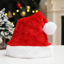 Bluedio Kort plysch julhatt Röd Grön Rosa lå Svart Grå Lila God Juldekorationer för hemmet Juldekorationer Navidad 2022 none> Huvudbonader