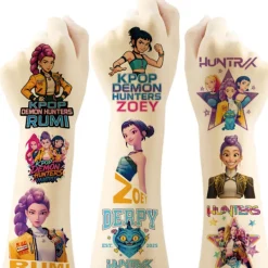 ECORP K-POP Demon Hunter Girl Group Tatueringar Klistermärken 20 Ark Tecknade Tatueringar Klistermärken Vattenöverföring Engångs Klistermärken> Smink