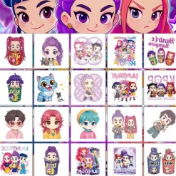 ECORP K-POP Demon Hunter Girl Group Tatueringar Klistermärken 20 Ark Tecknade Tatueringar Klistermärken Vattenöverföring Engångs Klistermärken> Smink