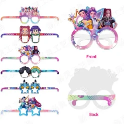 KPOP DEMON HUNTER party pappersglasögon dekoration party fotoglasögon atmosfär rekvisita Photo Glasses 12-Pack - Type B><noscript><img width=