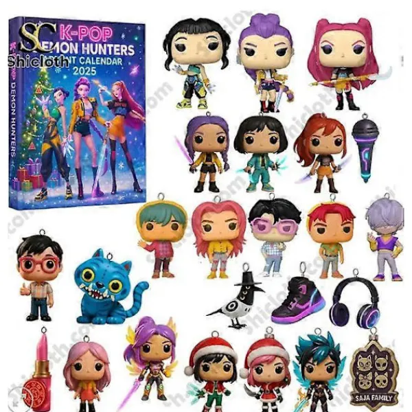 unbranded Kpop Devil Hunter Adventskalender Julgransdekoration Akrylhänge-FF-> Huvudbonader
