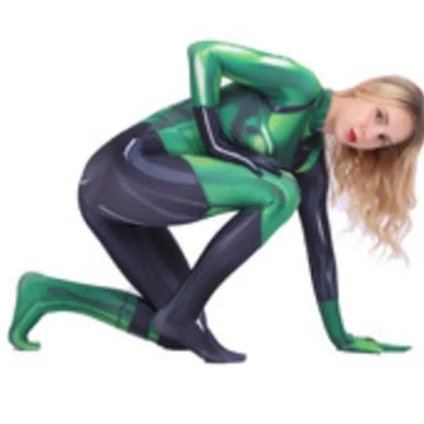 Kvinna Shego Cosplay Kostym Super Skurk Halloween Kostym Vuxen Flicka Skurk Fröken Flicka Skurk Fröken Flicka Skurk Fröken M> Dräkter