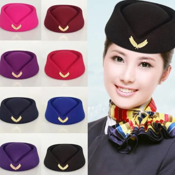 Kvinnlig flygvärdinna Hat Air Hostesses Hat 3 3 3> Huvudbonader