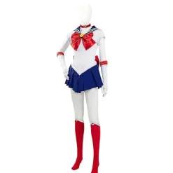 Kvinnlig Sailor Moon Kostym Cosplay Fest Uniform Outfit Set Gåvor L XL> Dräkter