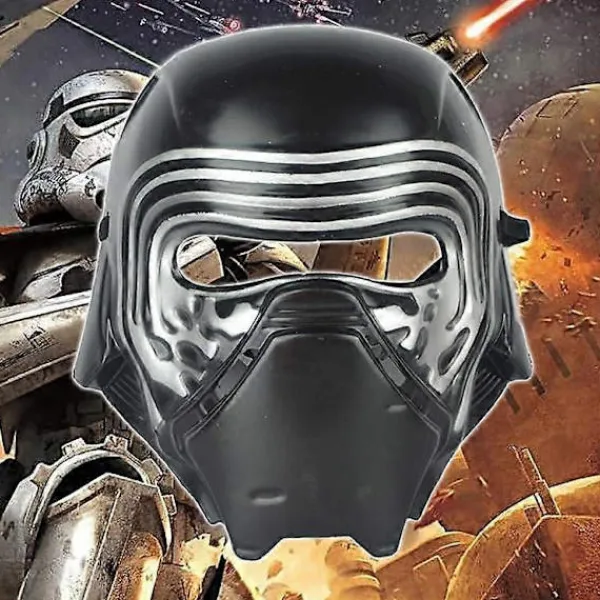 FMYSJ Kylo Ren Hjälm Imperial Troopers Mask Svart Serie Karneval Halloween Star Wars Fans, Alla Åldrar Helhuvud Huvudbonad Mask för Vuxna Barn (FMY)> Masker