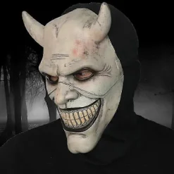 KZQ -Graber Cosplay Mask, Svart Telefonmask, Skräckfilm, Halloween, Läskig Mask, Herrkostymmask (Ljusgrå)> Masker