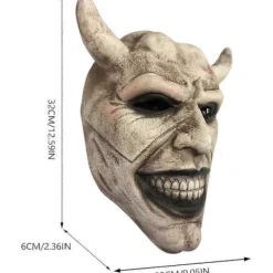 KZQ -Graber Cosplay Mask, Svart Telefonmask, Skräckfilm, Halloween, Läskig Mask, Herrkostymmask (Ljusgrå)><noscript><img width=