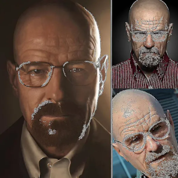 unbranded Latex Full Head Overhead Walter White Breaking Bad Halloween Cosplay Mask> Masker