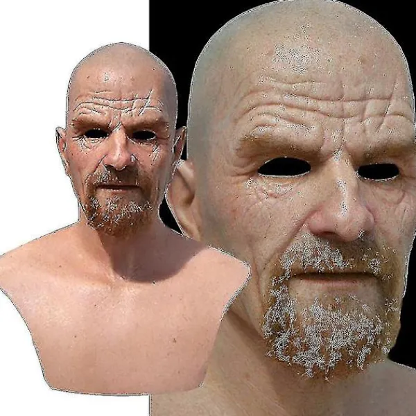 unbranded Latex Full Head Overhead Walter White Breaking Bad Halloween Cosplay Mask> Masker