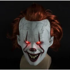 FMYSJ Latex Skräck LED Mask Halloween Pennywise Cosplay Clown Karneval Kostym (FMY)> Masker