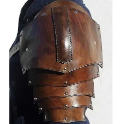 Läder Pauldrons Spaulders Medeltida Axelrustning Vikingakostym Riddare Krigare Cosplay Larp Tillbehör Halloween Rekvisita För Män> Tillbehör