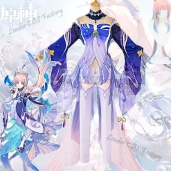 Leaderco Game Genhin Impact angonomiyakokomi Coplay Kotym Kokomi Peruk Halloween Kotym Comic Con Rollpel Anime Coplay> Dräkter