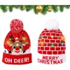 LED Julhatt 2 Stycken LED Färgglad Julhatt Fawn Stickad> Tillbehör
