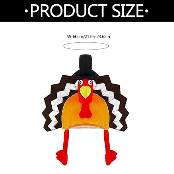 LED Kalkonhatt för Vuxna Barn Tecknad Plyschhatt Party Huvudbonad Thanksgiving Fotorekvisita Hatt Roliga Kostymtillbehör Open screen turkey h> Huvudbonader
