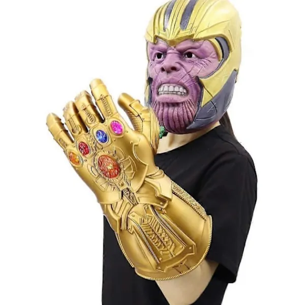 EURL LED Ljus Upp Infinity Gauntlet Thanos Handskar med Avtagbara Magnetiska Infinity-stenar> Tillbehör