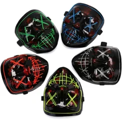 LED-glödmask EL-tråd lyser upp The Purge-filmdräkten><noscript><img width=