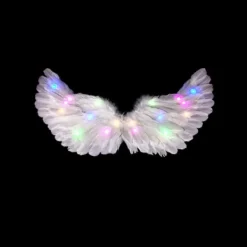LED-lysande ängelvingar Halloween-fest Cosplay-kostymprylar med ljusslingor><noscript><img width=