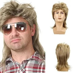 (Ljusbrun) Herrperuker 80-talsdräkter Maskeradfest Tillbehör Cosplayperuk> Peruker