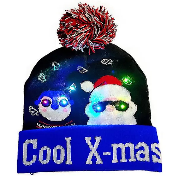 unbranded Ljusupplyst Julhatt Julmössa Med Led-lampor För Vuxna Jul Nyår Festtillbehör Stil 6> Tillbehör