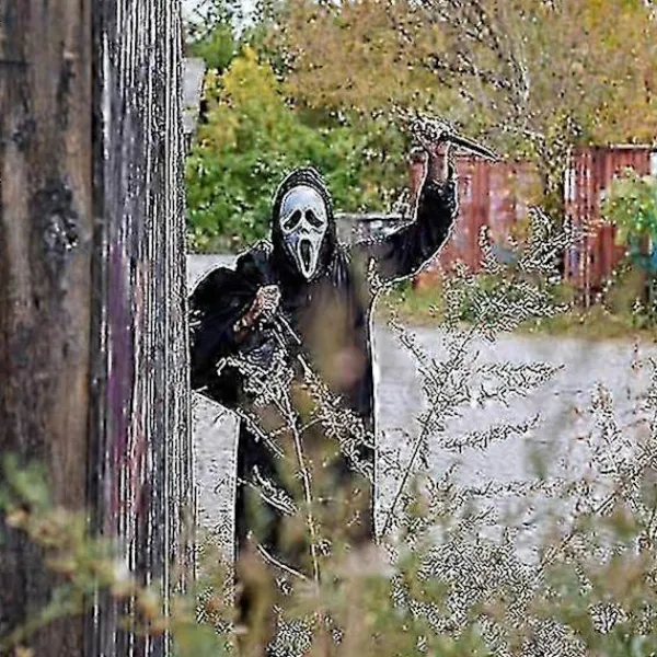 FMYSJ Läskig Spökansikte Blodig Bling Mask - Halloween Kostymrekvisita för Vuxna & Barn, Skräck Cosplay Tillbehör - FKB (FMY) A> Masker