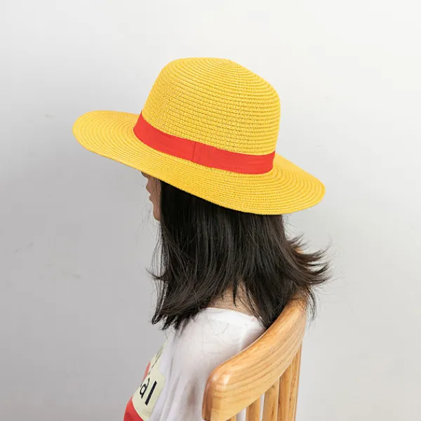 Luffy stråhatt One Piece Cosplay keps Anime solhatt> Huvudbonader