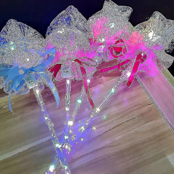 Lysande magisk bollstav glödstav barnpresent häxa trollkarl LED magisk stav prinsessa halloweenkostym det mest prisvärda! -Sy stars 45*10*10> Tillbehör