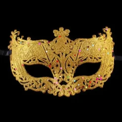 Jettbuying Lyxig venetiansk maskeradmask Kvinnor Flickor Sexig Fox Eye Mask F ONESIZE><noscript><img width=