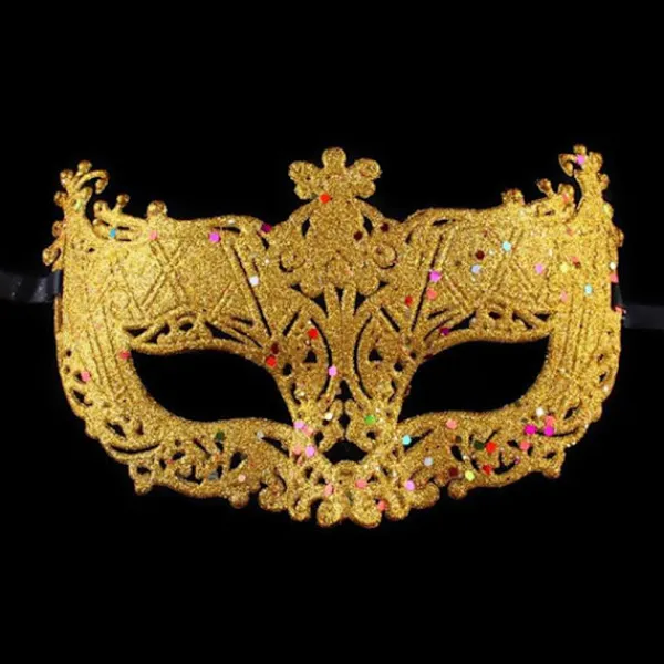 Jettbuying Lyxig venetiansk maskeradmask Kvinnor Flickor Sexig Fox Eye Mask F ONESIZE> Masker