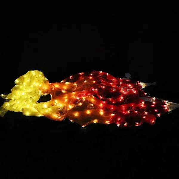 Magdans LED Fläkt Tillbehör Sidenfläktar Kvinnor LED Ljus 1 Par Magdansslöja Performance Rekvisita Kostymer Med Batteri S -120x90cm | Fyndiq> Tillbehör
