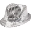 Mardi Gras Tema Party Vit Paljetthatt Maskerad Party Rekvisita Jazz Gentleman Show Paljetthatt Barn> Huvudbonader