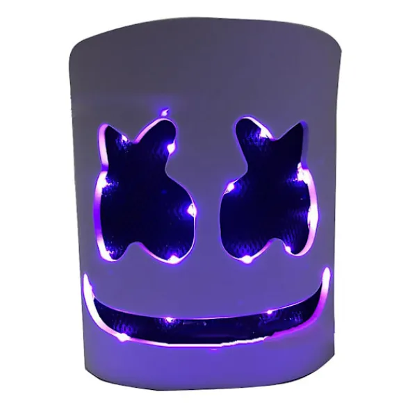 /#/Marshmello LED-mask DJ Cosplay-hjälm Marshmello-dräktmask Lig/#/> Masker