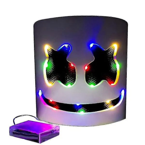 FMYSJ Marshmello LED-mask DJ Cosplayhjälm Marshmello Kostym Mask Ljus Upp LED-mask Party Cosplay Mask (FMY)> Masker